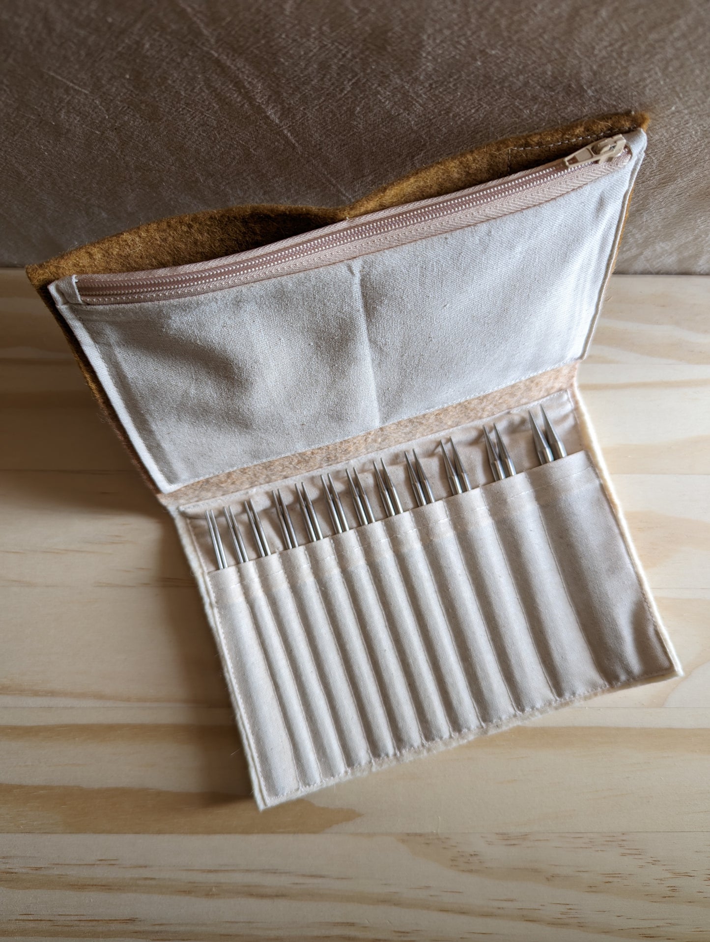 Pouch with interchangeable needles